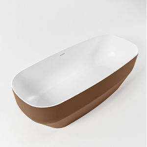 Vrijstaand bad mondiaz stone 170x75 cm kleur rust /talc