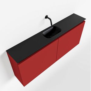 MONDIAZ TURE 120cm toiletmeubel fire. EDEN wastafel urban midden geen kraangat