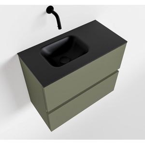 MONDIAZ ADA 60cm toiletmeubel army. LEX wastafel urban links zonder kraangat