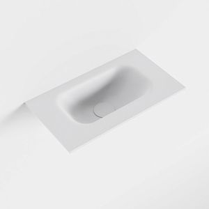 MONDIAZ EDEN Talc solid surface inleg wastafel voor toiletmeubel 40cm. Positie wasbak midden