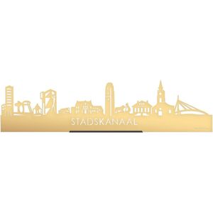 Standing Skyline Stadskanaal Goud Metallic - 60 cm - Woondecoratie design - Decoratie om neer te zetten en om op te hangen - Meer steden beschikbaar - Cadeau voor hem - Cadeau voor haar - Jubileum - Verjaardag - Housewarming - Interieur -