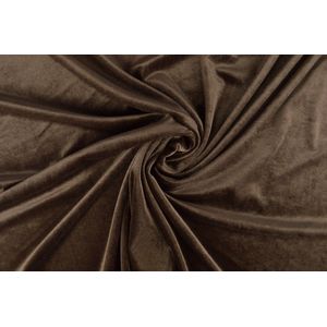 10 meter stretch fluweel - Taupe - 93% polyester - 7% elastaan