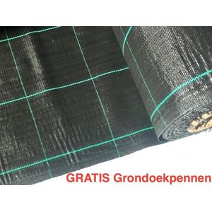 Campingdoek - Gronddoek - Worteldoek 2,10M X 4M totaal 8,4M² + 15 GRATIS grondpennen. Hoge kwaliteit, lucht en water doorlatend.