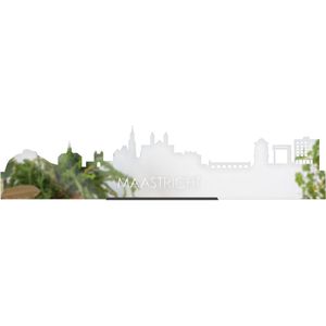 Standing Skyline Maastricht Spiegel - 60 cm - Woondecoratie design - Decoratie om neer te zetten en om op te hangen - Meer steden beschikbaar - Cadeau voor hem - Cadeau voor haar - Jubileum - Verjaardag - Housewarming - Interieur - WoodWideCities