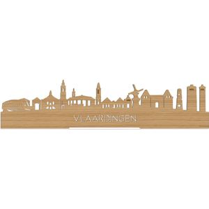 Standing Skyline Vlaardingen Bamboe hout - 60 cm - Woondecoratie design - Decoratie om neer te zetten en om op te hangen - Meer steden beschikbaar - Cadeau voor hem - Cadeau voor haar - Jubileum - Verjaardag - Housewarming - Interieur -