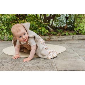 Wallabiezzz Baby deken Wiegdeken 75x90cm - Leaves Cognac