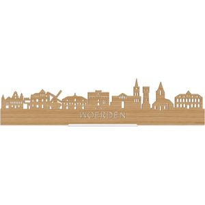 Standing Skyline Woerden Bamboe hout - 60 cm - Woondecoratie design - Decoratie om neer te zetten en om op te hangen - Meer steden beschikbaar - Cadeau voor hem - Cadeau voor haar - Jubileum - Verjaardag - Housewarming - Interieur - WoodWideCities