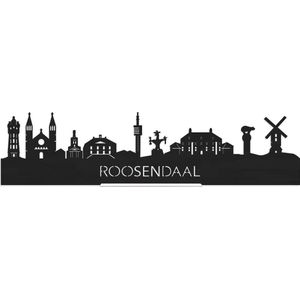 Standing Skyline Roosendaal Zwart hout - 60 cm - Woondecoratie design - Decoratie om neer te zetten en om op te hangen - Meer steden beschikbaar - Cadeau voor hem - Cadeau voor haar - Jubileum - Verjaardag - Housewarming - Interieur - WoodWideCities