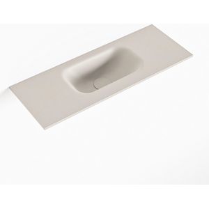 Mondiaz eden linen solid surface inleg wastafel voor toiletmeubel 60 cm. Positie wasbak midden
