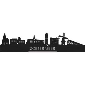 Standing Skyline Zoetermeer Zwart hout - 40 cm - Woon decoratie om neer te zetten en om op te hangen - Meer steden beschikbaar - Cadeau voor hem - Cadeau voor haar - Jubileum - Verjaardag - Housewarming - Aandenken aan stad - WoodWideCities