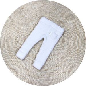 Wallabiezzz Babybroekje - Unisex - Teddy Wit