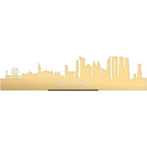 Standing Skyline Den Haag Goud Metallic - 60 cm - Woondecoratie design - Decoratie om neer te zetten en om op te hangen - Meer steden beschikbaar - Cadeau voor hem - Cadeau voor haar - Jubileum - Verjaardag - Housewarming - Interieur -