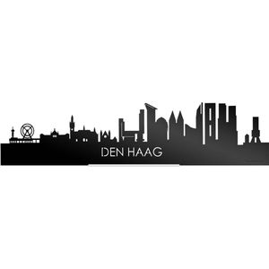 Standing Skyline Den Haag Zwart Glanzend - 60 cm - Woondecoratie design - Decoratie om neer te zetten en om op te hangen - Meer steden beschikbaar - Cadeau voor hem - Cadeau voor haar - Jubileum - Verjaardag - Housewarming - Interieur -