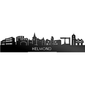 Standing Skyline Helmond Zwart Glanzend - 60 cm - Woondecoratie design - Decoratie om neer te zetten en om op te hangen - Meer steden beschikbaar - Cadeau voor hem - Cadeau voor haar - Jubileum - Verjaardag - Housewarming - Interieur -