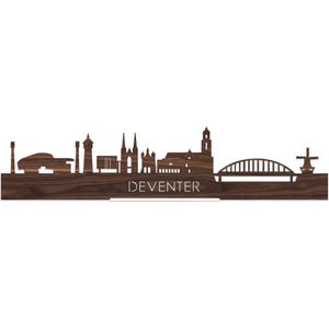 Standing Skyline Deventer Notenhout - 40 cm - Woon decoratie om neer te zetten en om op te hangen - Meer steden beschikbaar - Cadeau voor hem - Cadeau voor haar - Jubileum - Verjaardag - Housewarming - Aandenken aan stad - WoodWideCities