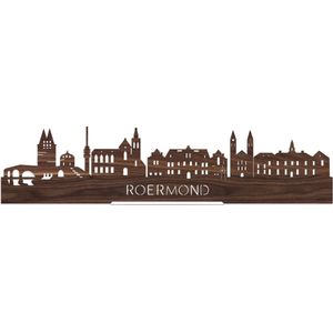Standing Skyline Roermond Notenhout - 40 cm - Woon decoratie om neer te zetten en om op te hangen - Meer steden beschikbaar - Cadeau voor hem - Cadeau voor haar - Jubileum - Verjaardag - Housewarming - Aandenken aan stad - WoodWideCities