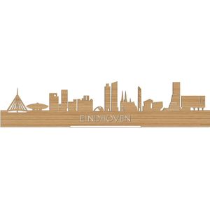 Standing Skyline Eindhoven Bamboe hout - 60 cm - Woondecoratie design - Decoratie om neer te zetten en om op te hangen - Meer steden beschikbaar - Cadeau voor hem - Cadeau voor haar - Jubileum - Verjaardag - Housewarming - Interieur - WoodWideCities