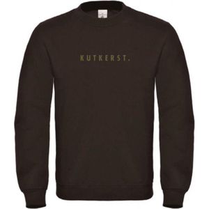 Foute kersttrui zwart L - Kutkerst - olijfgroen - soBAD. | Kersttrui soBAD. | kerstsweaters volwassenen | kerst hoodie volwassenen | Kerst outfit | Foute kerst truien