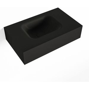 MONDIAZ LEX Urban vrijhangende solid surface wastafel 50cm. Positie wasbak links