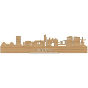 Standing Skyline Arnhem Bamboe hout - 60 cm - Woondecoratie design - Decoratie om neer te zetten en om op te hangen - Meer steden beschikbaar - Cadeau voor hem - Cadeau voor haar - Jubileum - Verjaardag - Housewarming - Interieur - WoodWideCities
