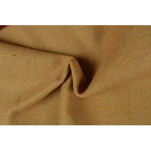 10 meter wol stof op rol - Beige - 78% Polyester / 22% Wol