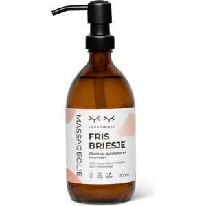 Geurwolkje® Massageolie (zwart) - Fris briesje - 500 ml