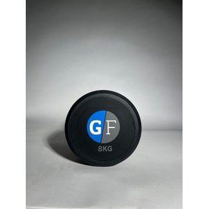 GearFitness - Round rubber dumbbell 8kg