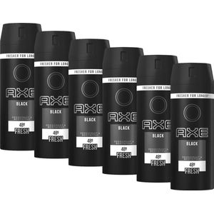 Axe Deospray – Black 150 ml - 6 stuks