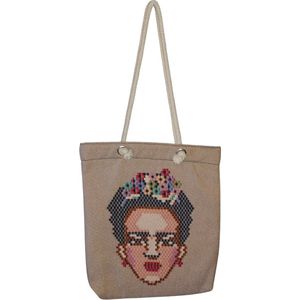 Omyda - Schoudertas - Frida Kahlo - NFT - Gobelin stof - Dames - Canvas - Tote - Handtas - Bag
