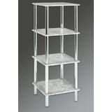 Etagere MDF Chroom Betonlook 4-laags 39x39x107cm