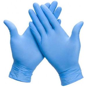 Wegwerp handschoenen - Nitril handschoenen - Blauw - L - Poedervrij - 100 stuks