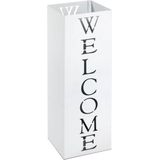 Paraplubak Metaal Wit Welcome 16x48x16cm