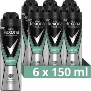 Rexona Deospray Men – Sensitive - Voordeelverpakking 6 x 150 ml