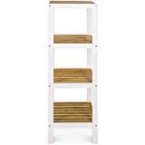 Etagere Bamboe Wit 4 laags 35x112x33cm