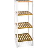 Etagere Bamboe Wit 4 laags 35x112x33cm