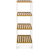 Etagere Bamboe Wit 4 laags 35x112x33cm