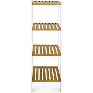 Etagere Bamboe Wit 4 laags 35x112x33cm