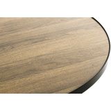 Bijzettafel Zwart Met Hout 48cm rond