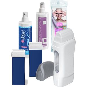 DIY Waxing Set - 100 ml Harspatronen - 250 ml Voorbehandelingslotion - 250 ml Nabehandelingsolie