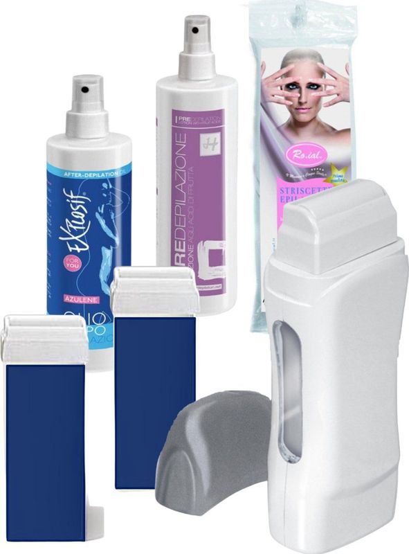 DIY Waxing Set - 100 ml Harspatronen - 250 ml Voorbehandelingslotion - 250 ml Nabehandelingsolie