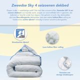 Swedish Sky | Luxe Non-Allergisch Wasbaar 4-Seizoenen Dekbed | Het Echt Ademende Anti-Allergische HolleVezel Dekbed | 240x220 cm (Extra Lang)