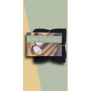 To Jungle luxe herbruikbare wattenschijfjes 2 setjes van 5 stuks, zwart,  Badstof met wafelkatoen