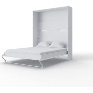 Maxima House - INVENTO 14 Elegance - Verticaal Vouwbed - Logeerbed - Opklapbed - Bedkast - Hoogglans Wit - 200x160 cm