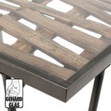 HakuShop Bijzettafel - Antraciet - Massief hout - Vierkant - 50x50x50cm