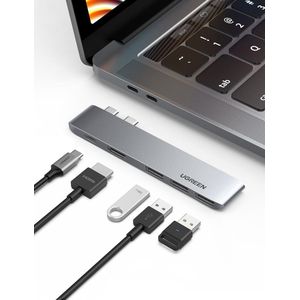 MacBook Air|Pro Dock met HDMI + 3 x USB3.0 + extra USB-C Thunderbolt 3