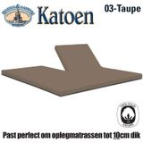 Harris&Darwin | 100% katoenen Splittopper hoeslaken tot 10cm | Percaline glad katoen | Bruin 140x200cm | Speciaal voor Split topmatras