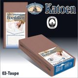 Harris&Darwin | 100% katoenen Splittopper hoeslaken tot 10cm | Percaline glad katoen | Bruin 140x200cm | Speciaal voor Split topmatras