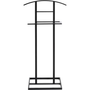 HakuShop Dressboy van staal - Zwart gelakte kledingstandaard - Kledinghouder - 45 x 26 x 101 cm
