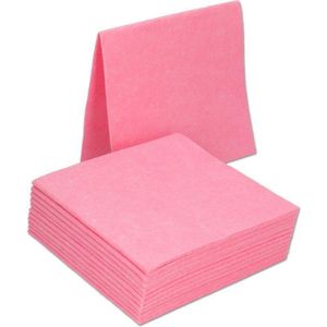 Sopdoeken / vaatdoekjes rood/roze viscose. 200 stuks (20x10) vaatdoeken. HACCP 5 kleuren leverbaar