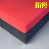 Hip! | 100% katoenen Jersey hoeslaken tot 30cm | Perfecte pasvorm | Stretch | Rood 140x200 cm 2persoons